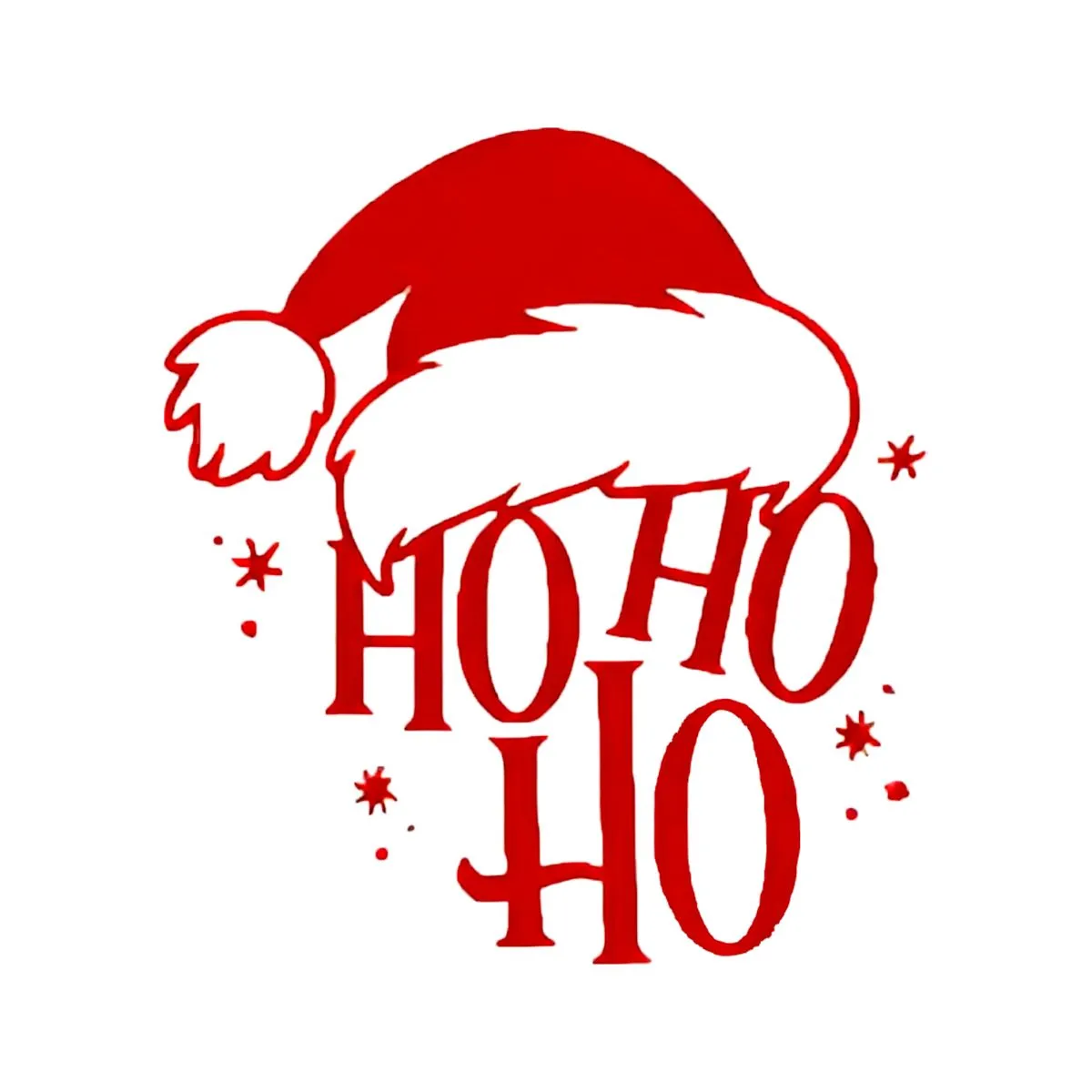 Adesivo para Balão Hohoho Natal - Vermelho - 13cm