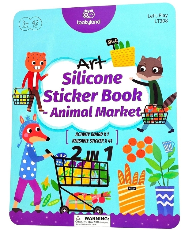 Livro de Adesivos - Supermercado Animal