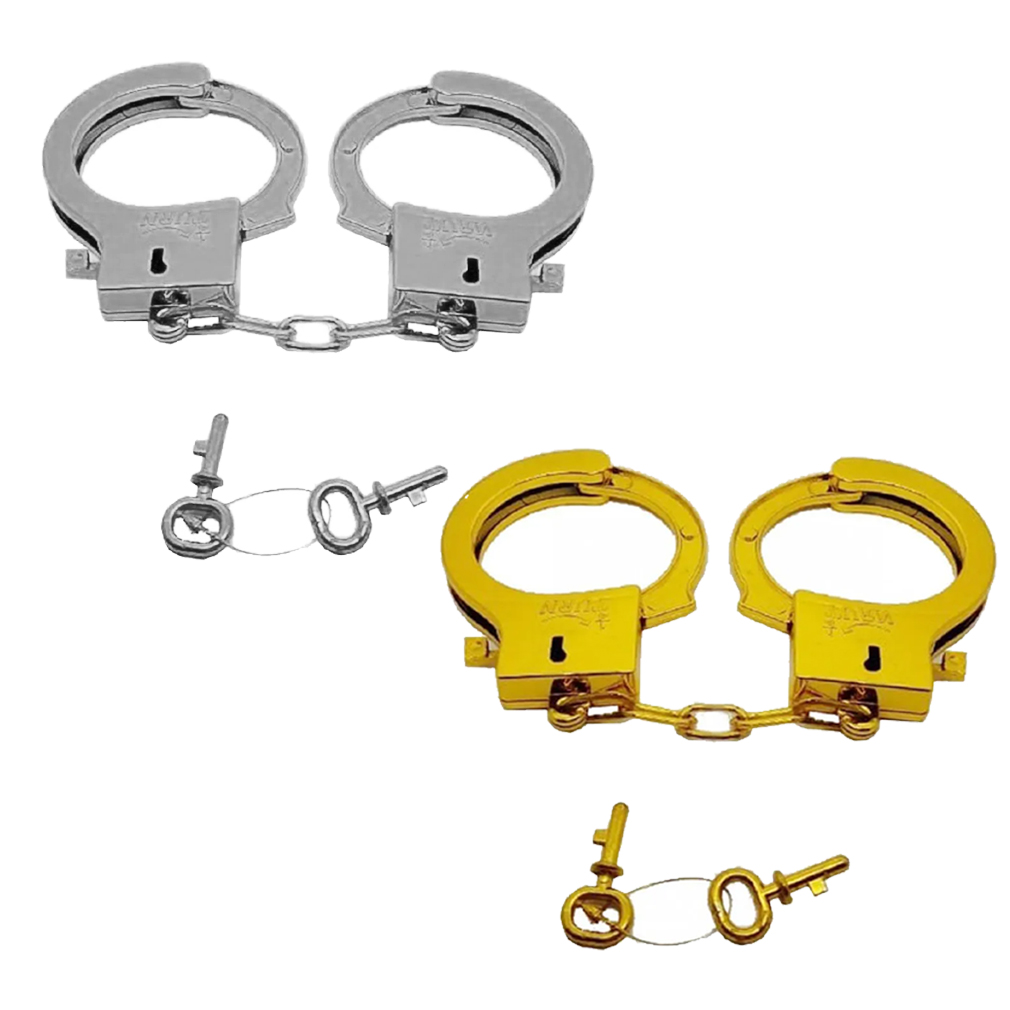 Algema de Brinquedo de Plástico Dourada e Prata