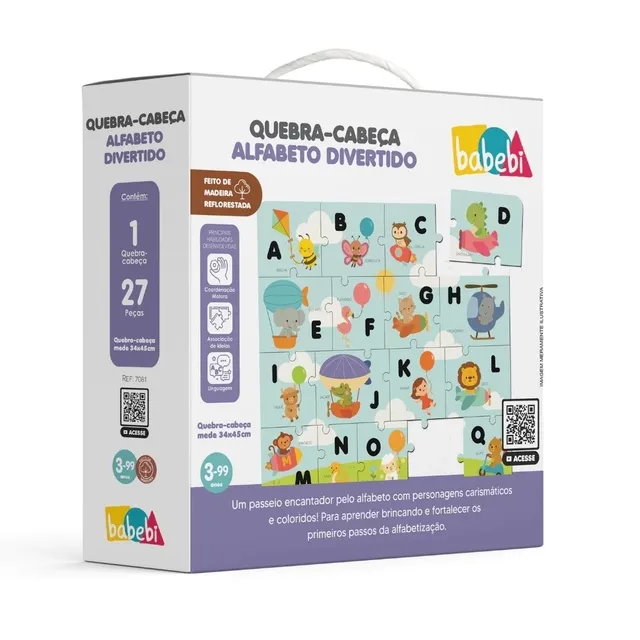 Quebra-cabeça Alfabeto Divertido - Babebi