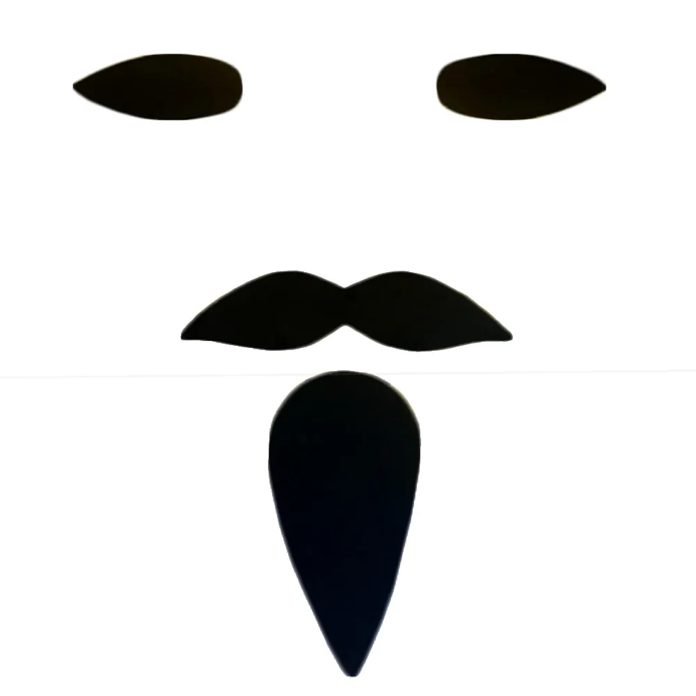 Barba Bigode e Sobrancelhas Pretos para Fantasias