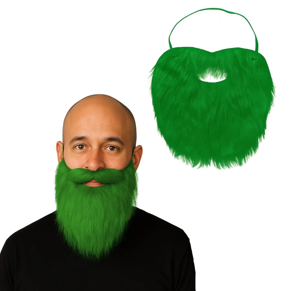 Barba Verde St Patrick Postiça para Fantasias