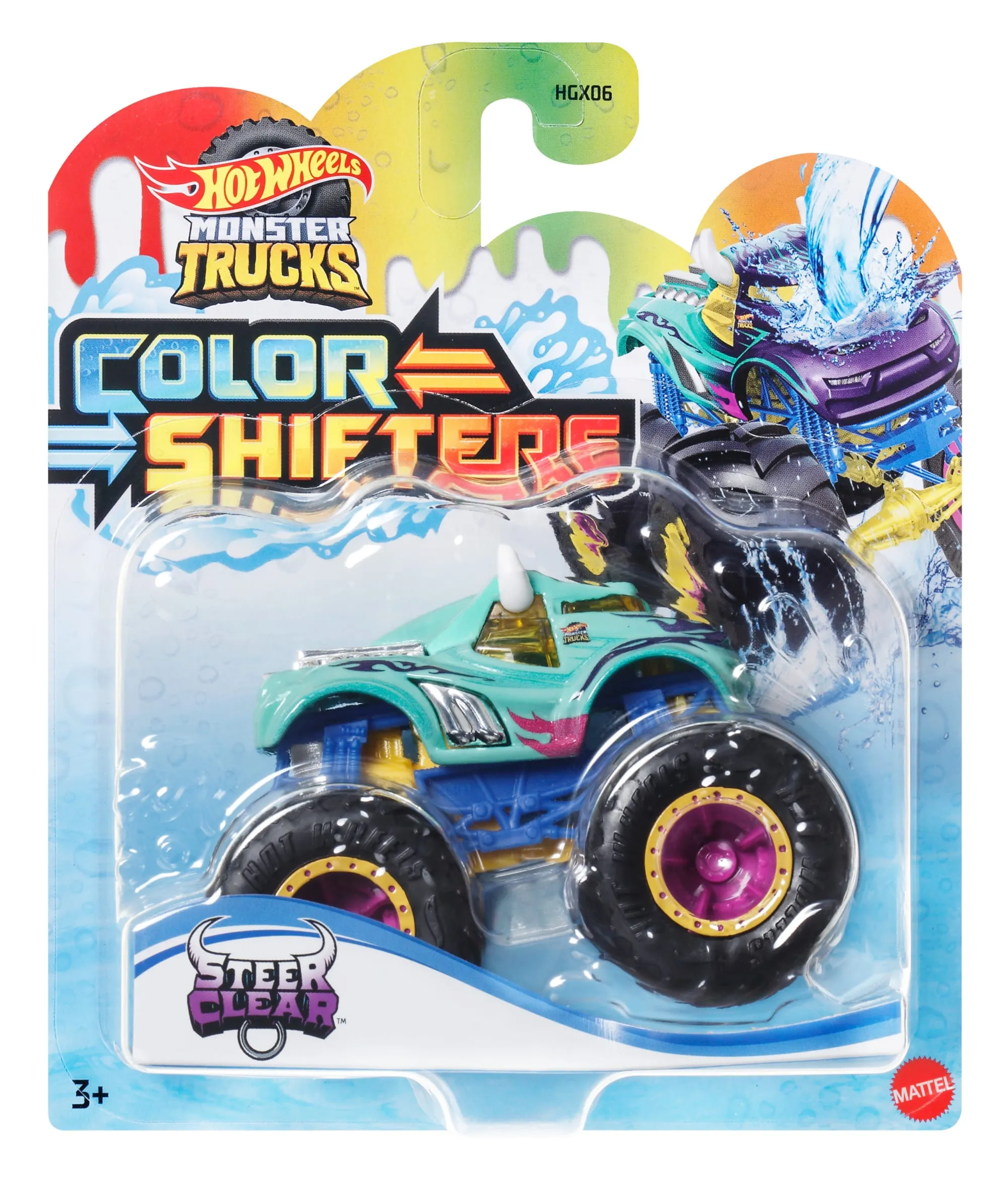 Hot Wheels®  Monster Trucks  Color Shifters™  Camion, Échelle1:64