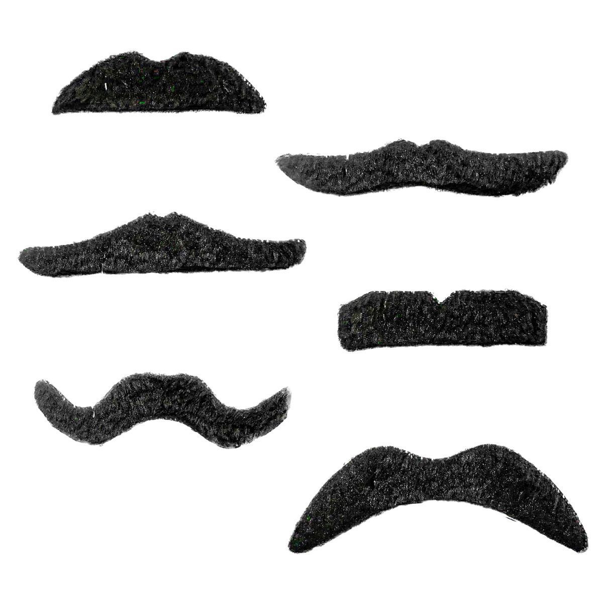 Bigode Adesivo de Festa Junina - 6 Unidades