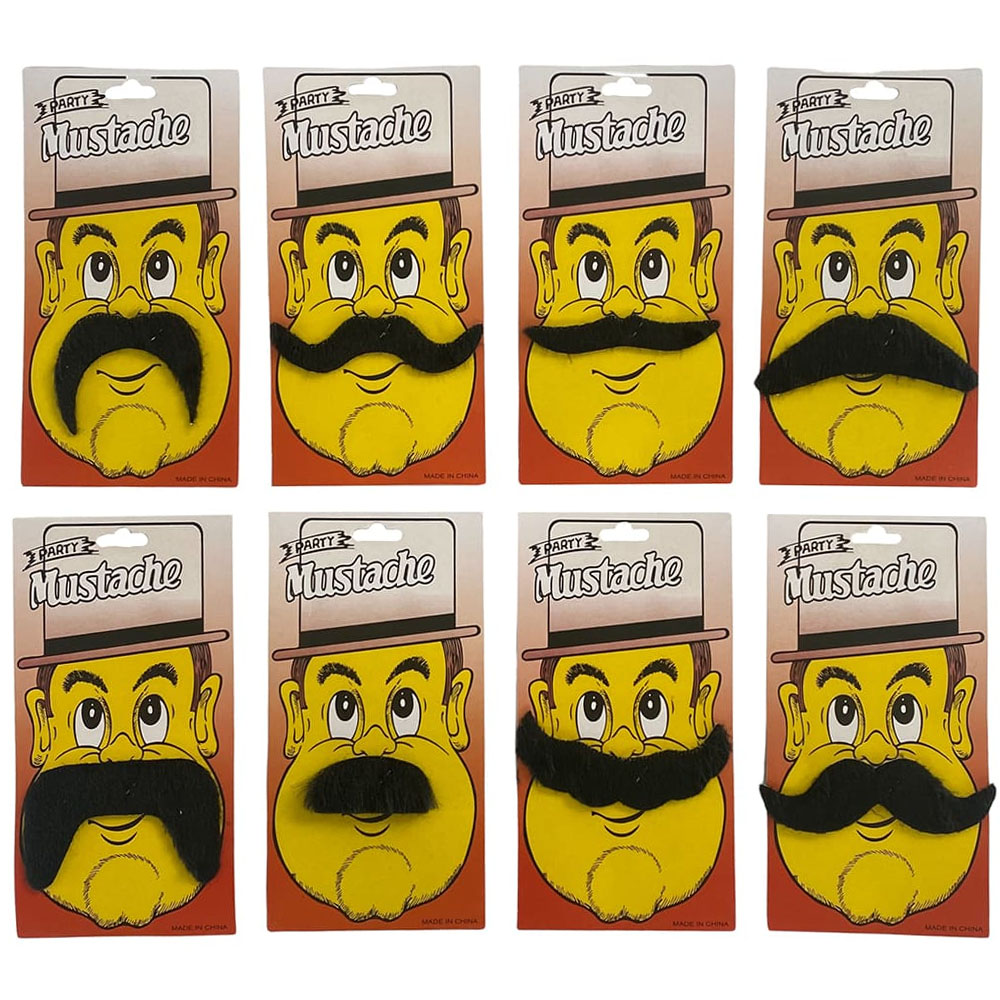 Bigode Postiço Preto para Fantasias