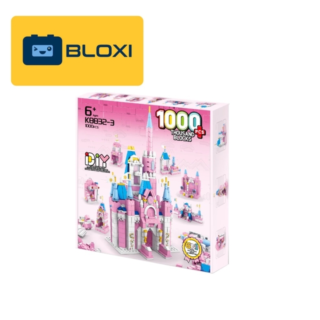 Bloco de Montar Castelo 6 em 1 - 1000 Peças - Bloxi