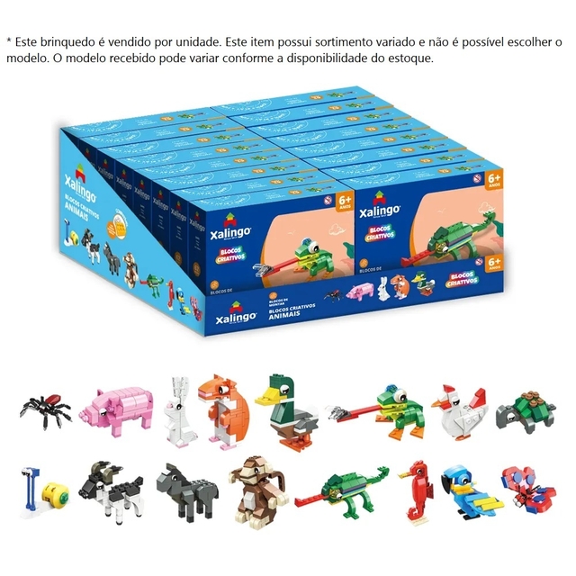Blocos Criativos Mini Animais - Xalingo