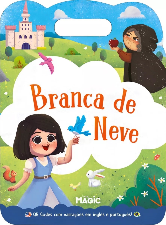 Livro Infantil Ilustrado Branca de Neve Bilingue - Magic Kids