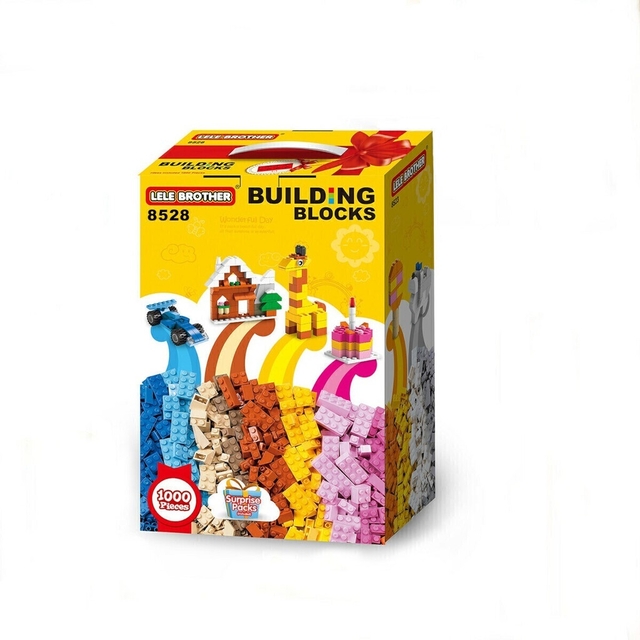 Bloco de Montar Cores e Peças Variadas - 1000 Peças - Bloxi