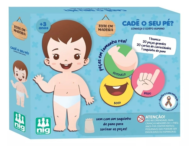 Brinquedo em Madeira Cadê O Seu Pé - NIG