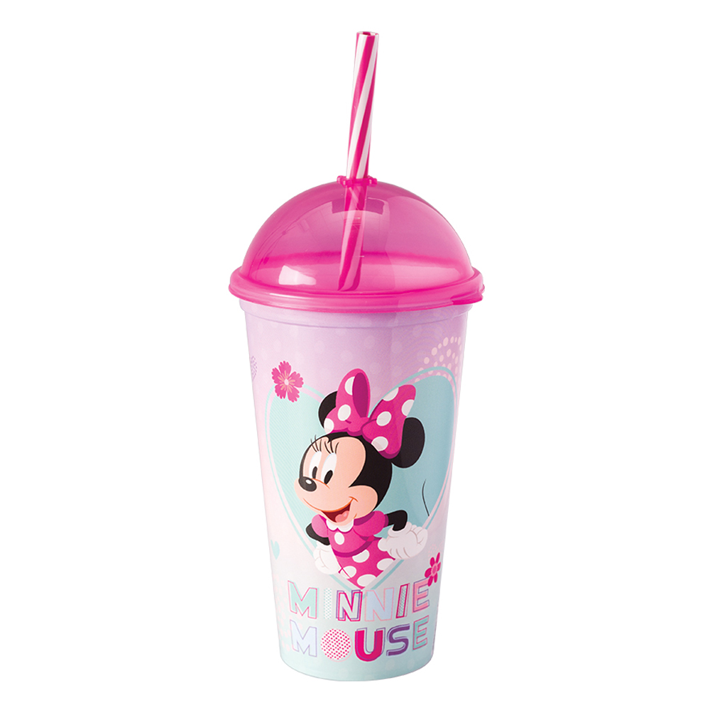 Copo com Canudo Minnie Shake - 500ml
