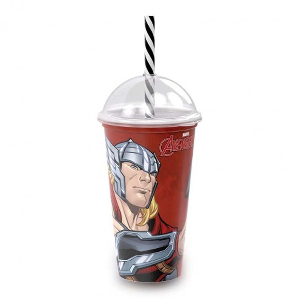 Copo com Canudo Thor Shake - 500ml