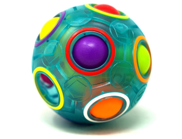 Cubo Mágico Raibow Ball Azul Transparente
