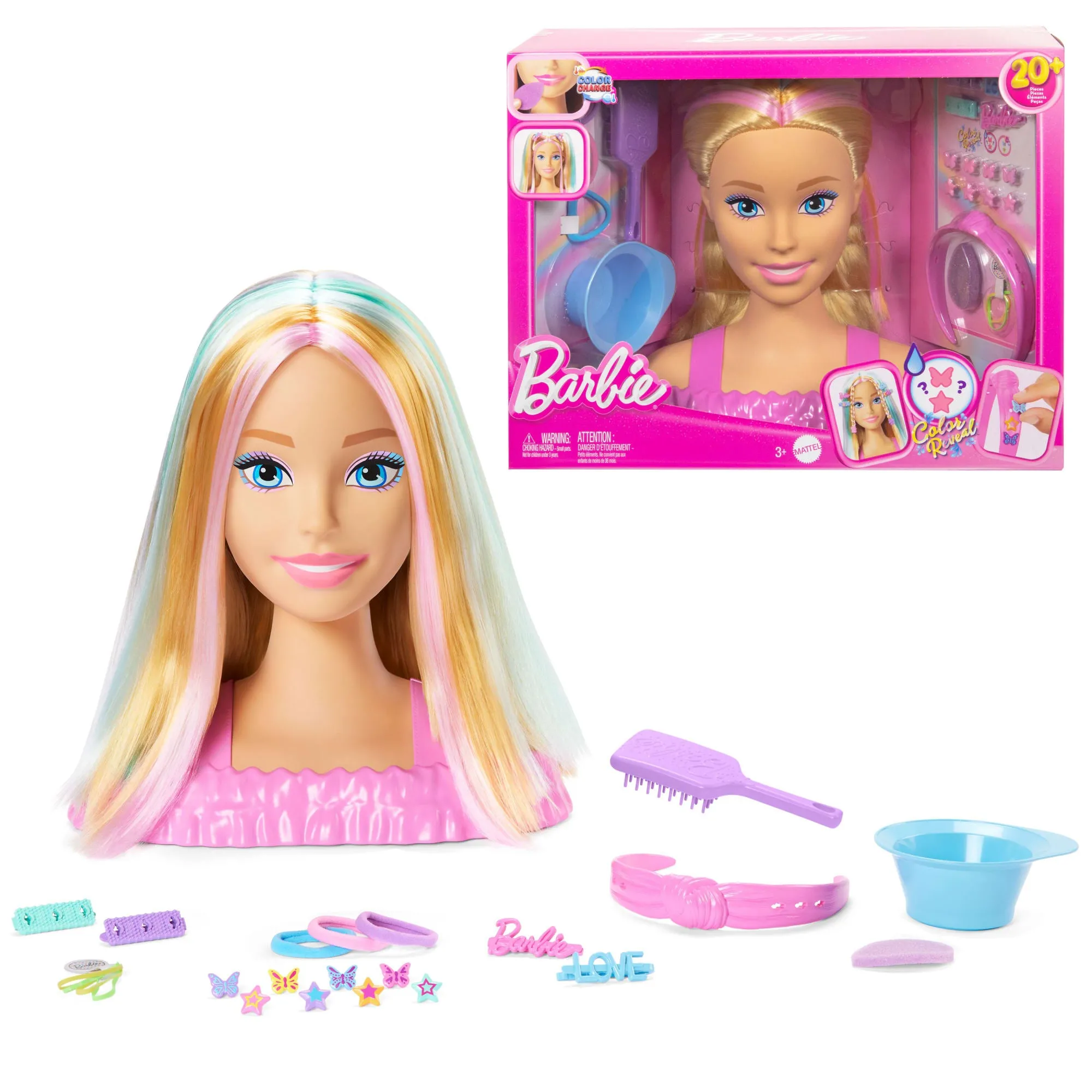 Barbie Tête à Coiffer, Cheveux Blonds, 20+ Accessoires