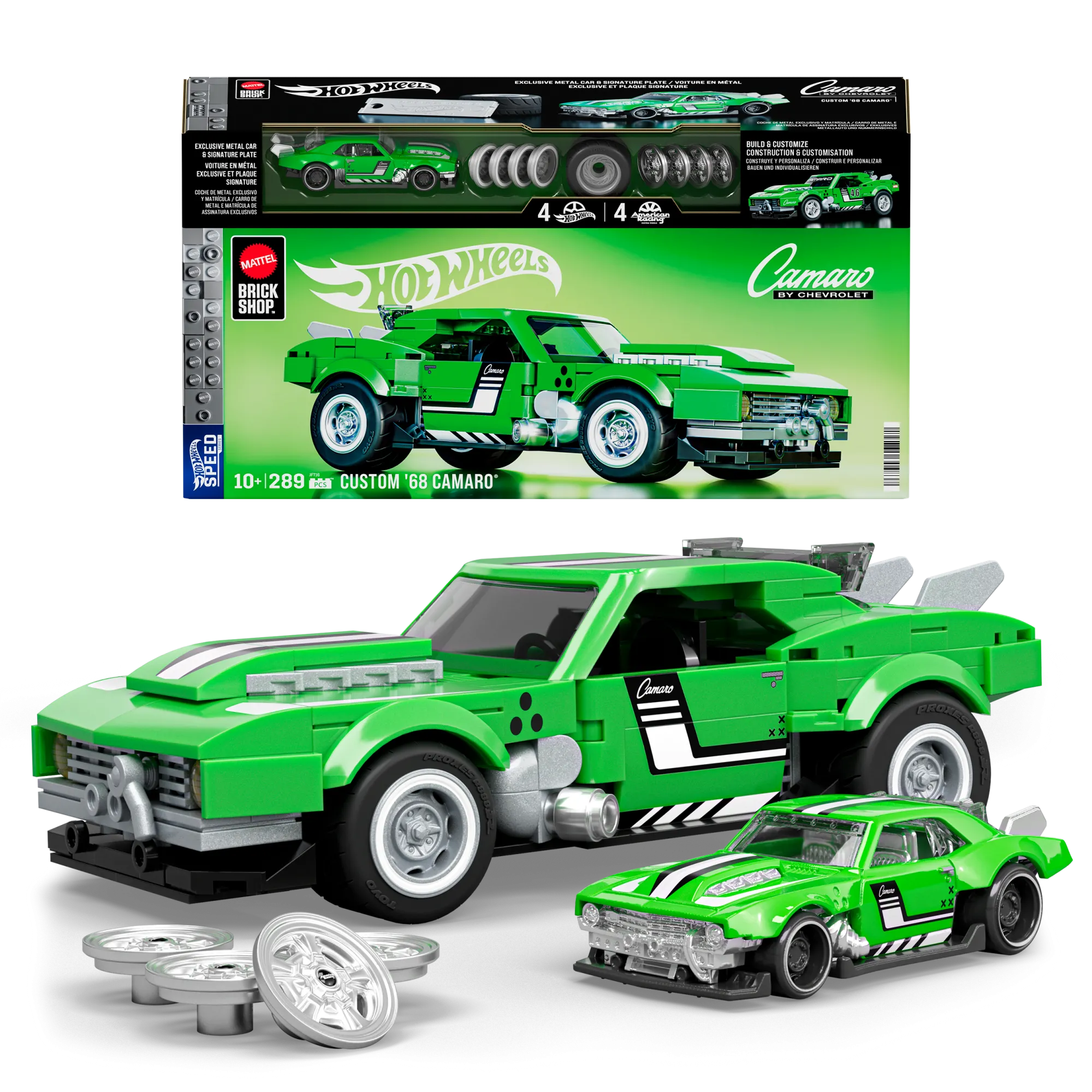 Mattel Brick Shop Hot Wheels Juguete de Construcción Speed Custom 68 Camaro