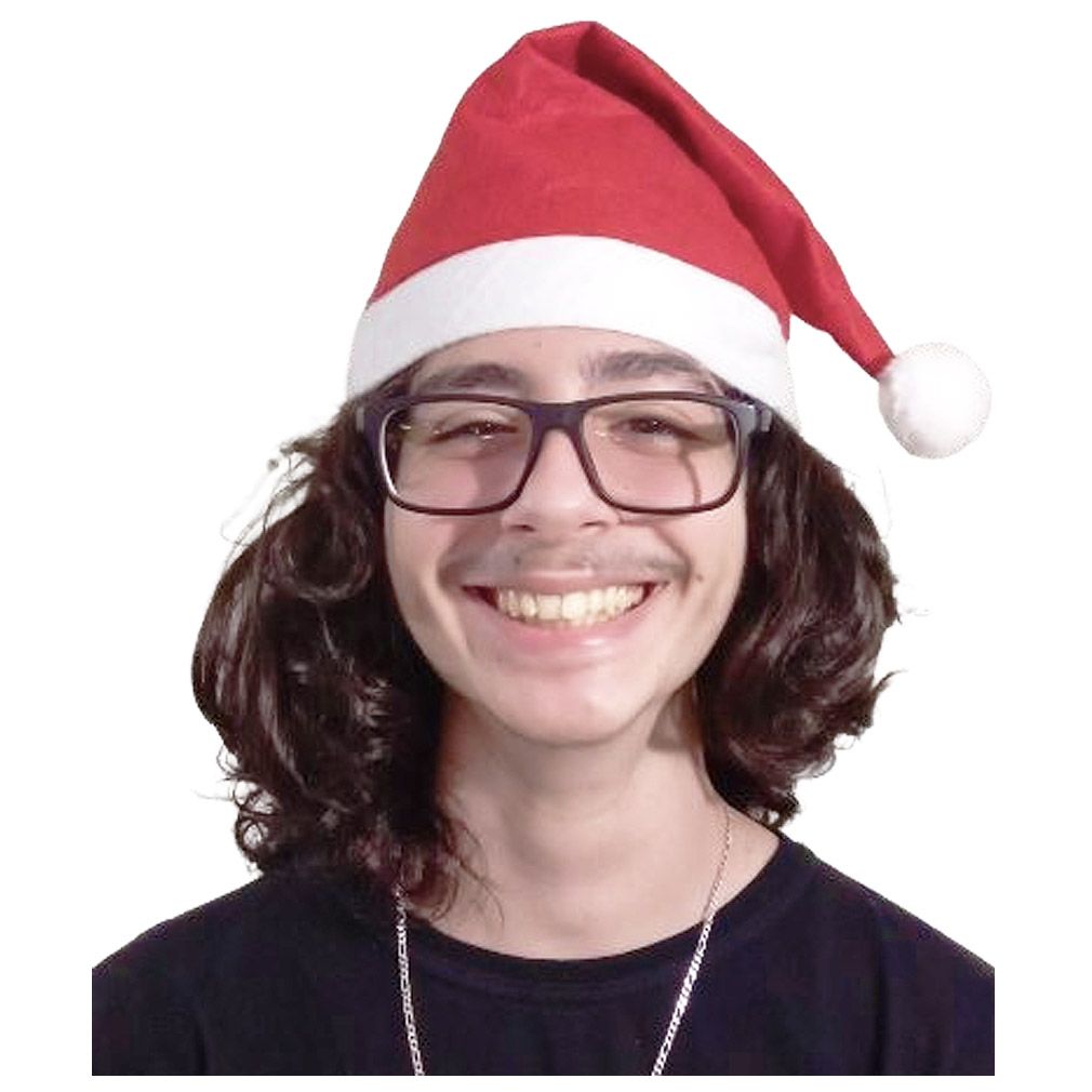 Gorro de Natal Papai Noel Vermelho Feltro