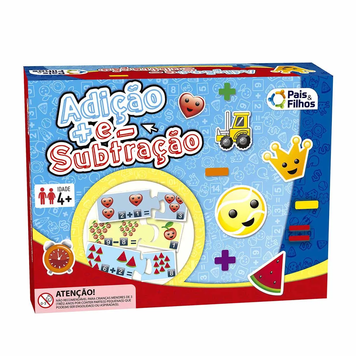 Jogo Pedagógico Adição e Subtração - 72 Peças