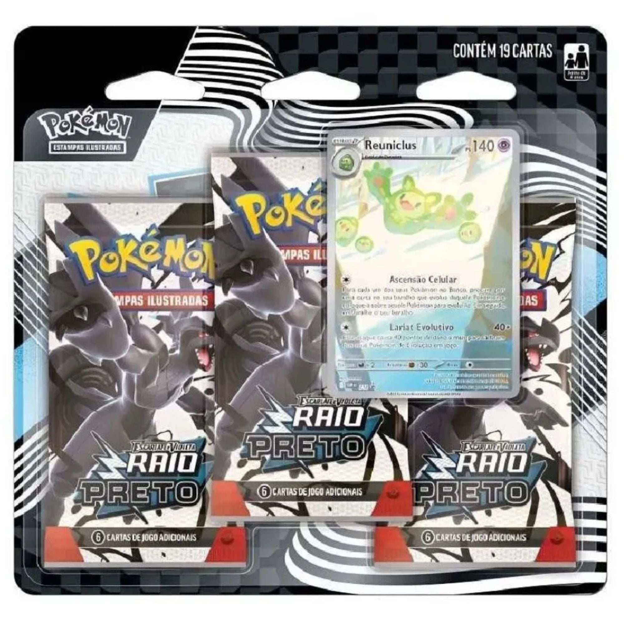 Pokémon : Raio Preto Blister Triplo - Reuniclus (Português)