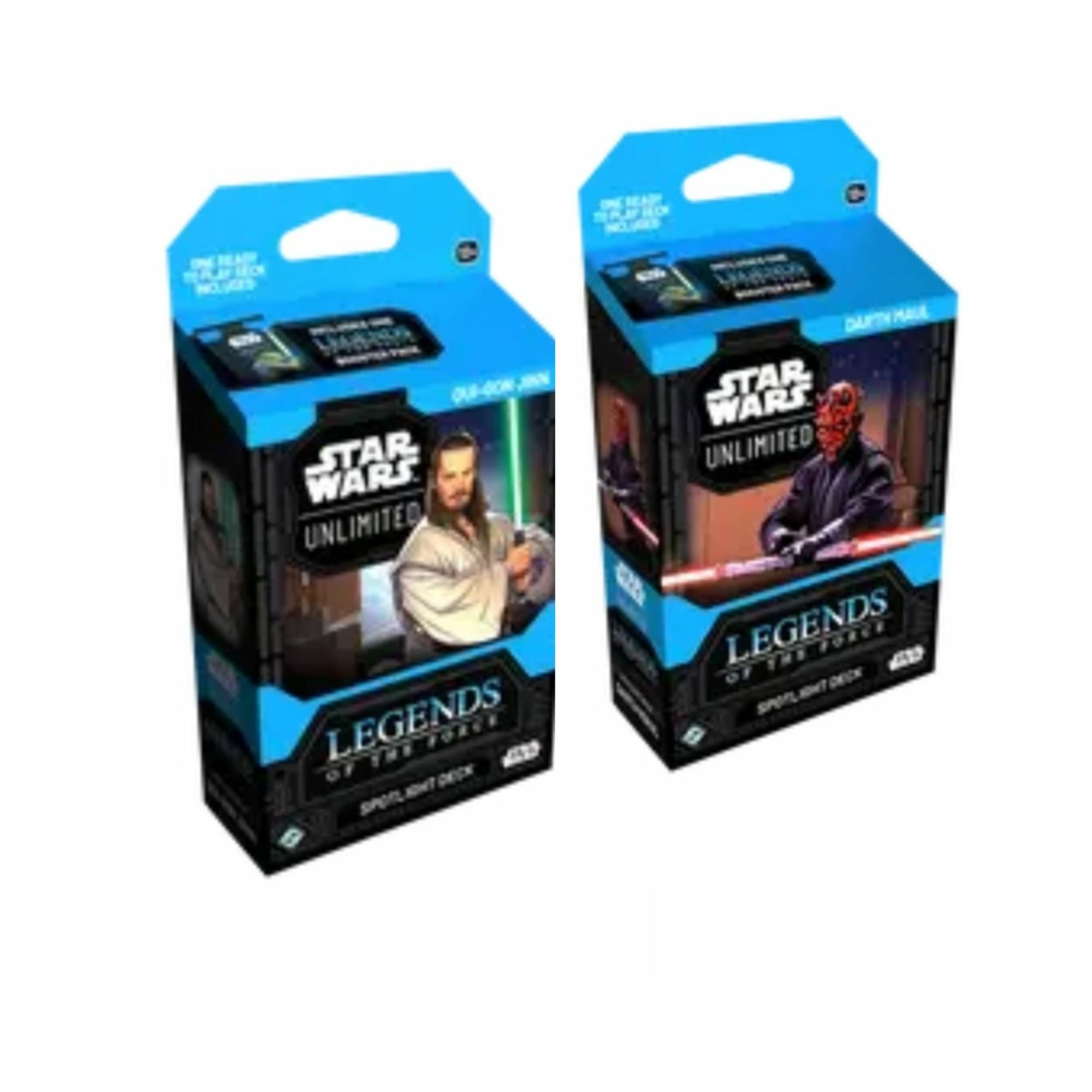 Star Wars Unlimited : Legends Of The Force - Spotlight Deck Qui-Gon Jinn ou Darth Maul (Inglês)