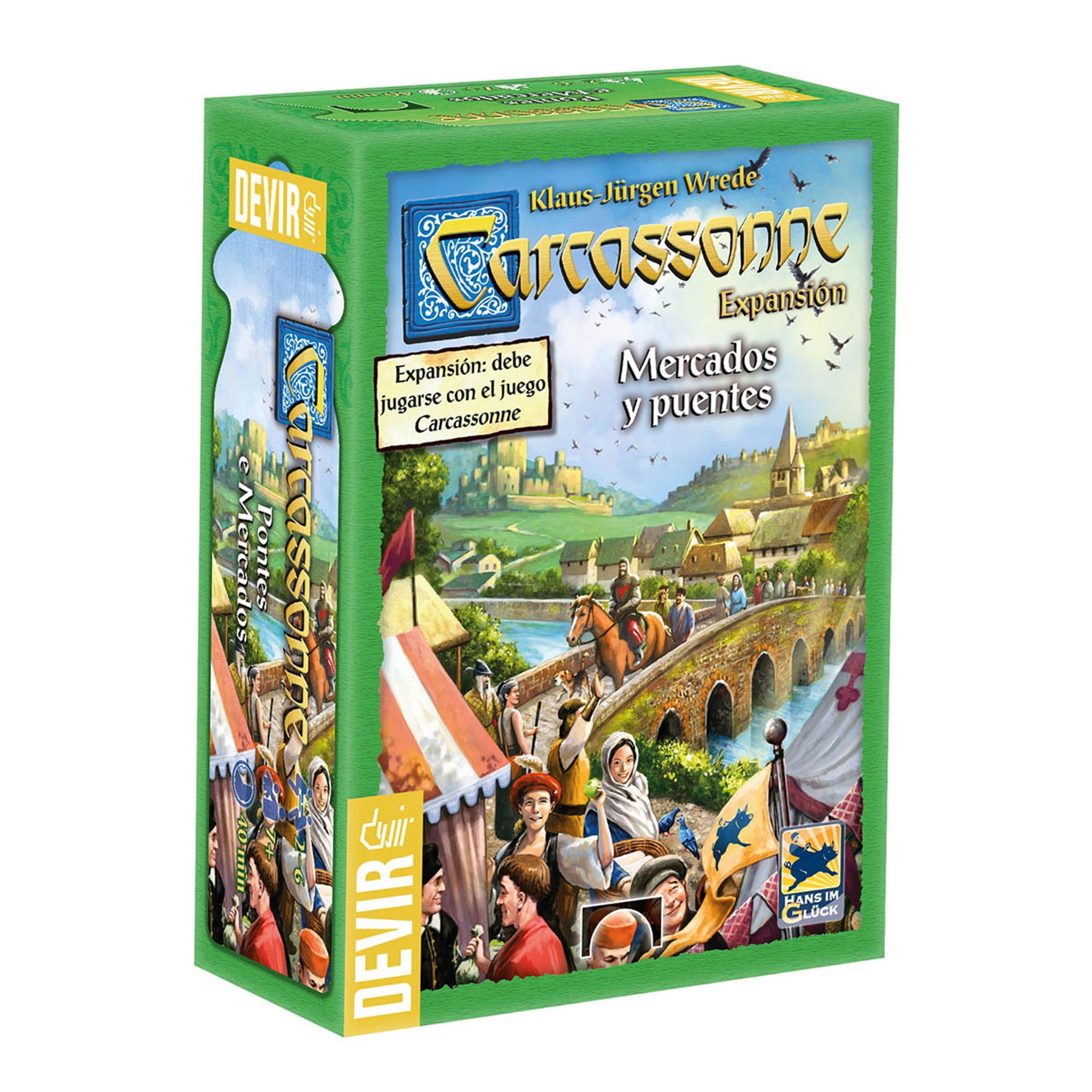 Expansão Carcassonne Mercados e Pontes 2° Edição  (Em inglês)