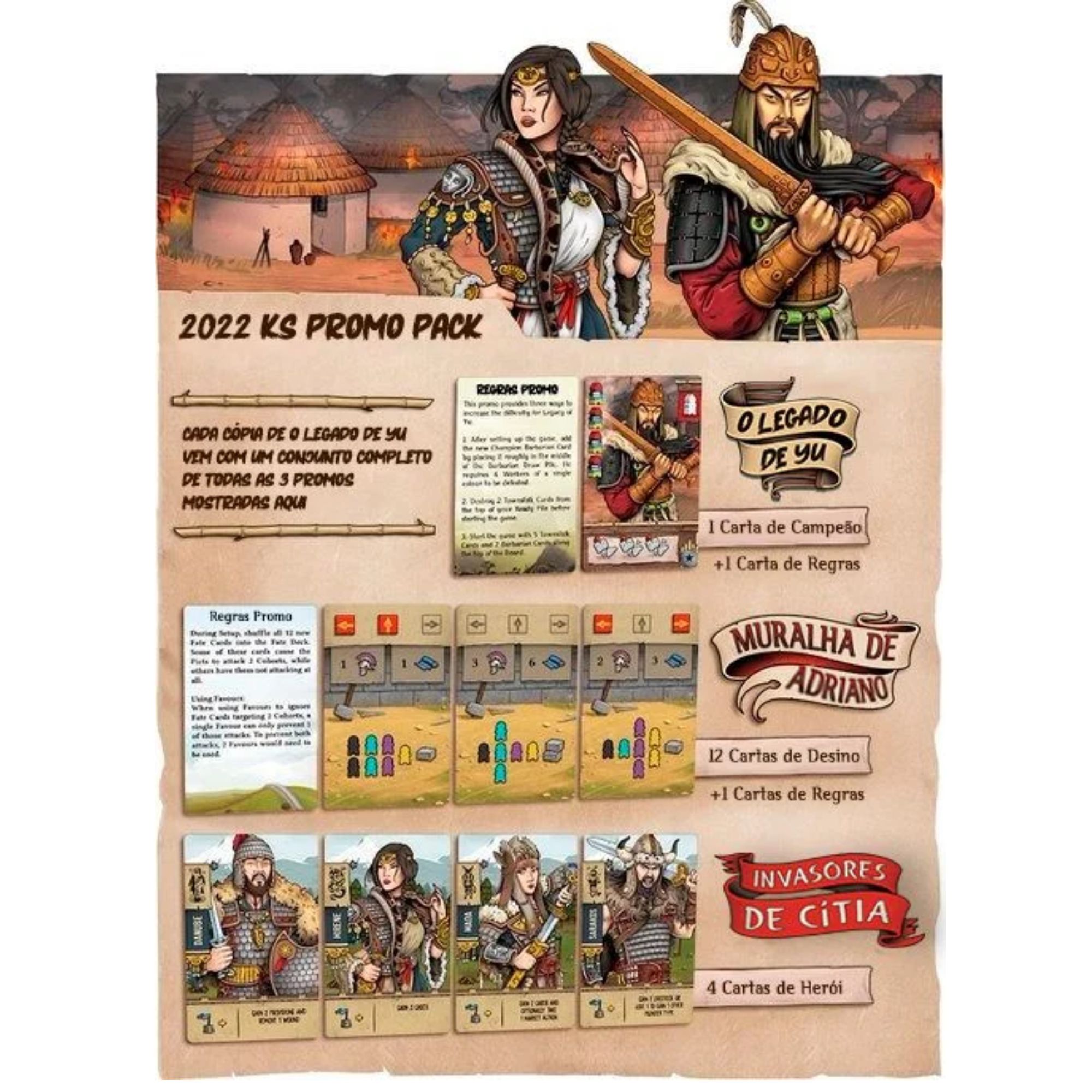 Promo Pack KS 2022 - Legado de Yu, Invasores de Citia e Muralhas de Adriano