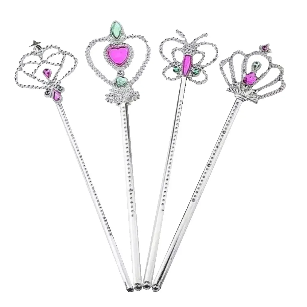 Varinha de Princesa Prata de Plástico