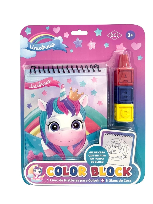 Livro Infantil Color Block Unicórnio - DCL