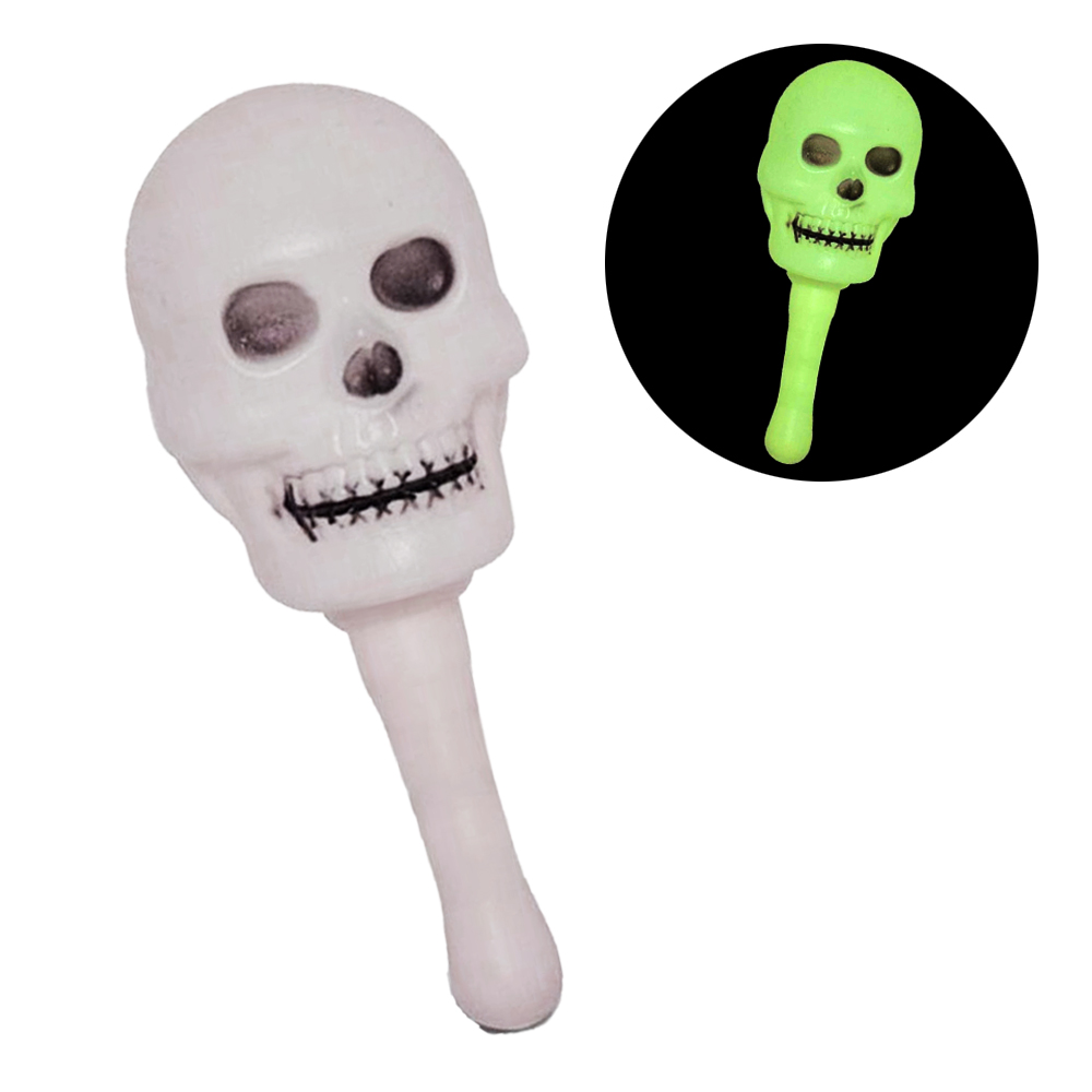 Maraca de Halloween Caveira Neon