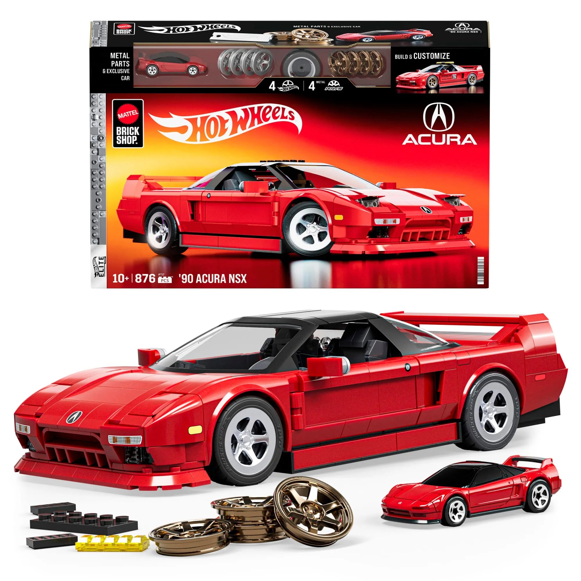 Mattel – Brick Shop – Hw – Acura Nsx 1990, 876 Pièces, de Collect.