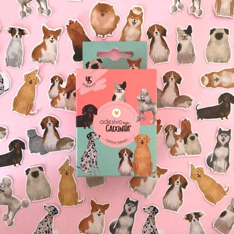 Adesivo na Caixinha Cachorros