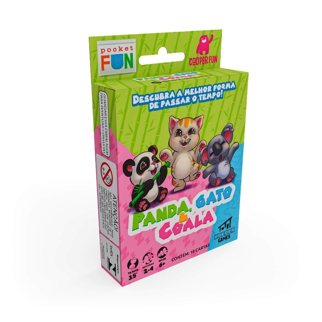 Cooperfun - Pocket Fun - Panda, Gato e Coala