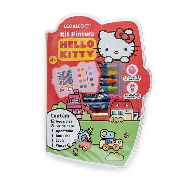 Maleta Para Pintura Hello Kitty 24 Peças