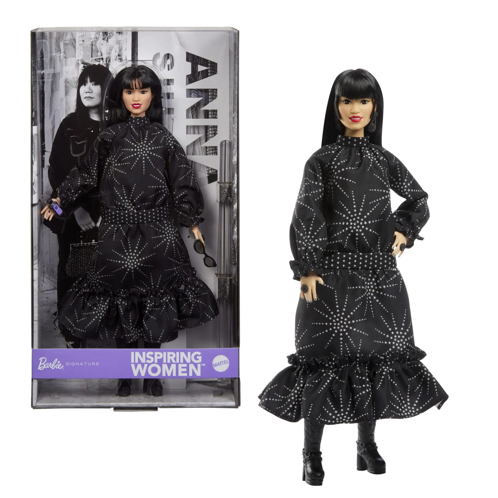 Barbie – Femmes Inspirantes – Poupée et Acc. – Anna Sui, Robe Noire