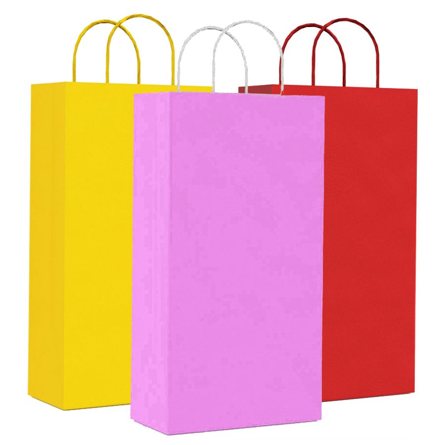 Sacola de Papel Cores 31cm x 23,5cm x 10cm - 10 Unidades