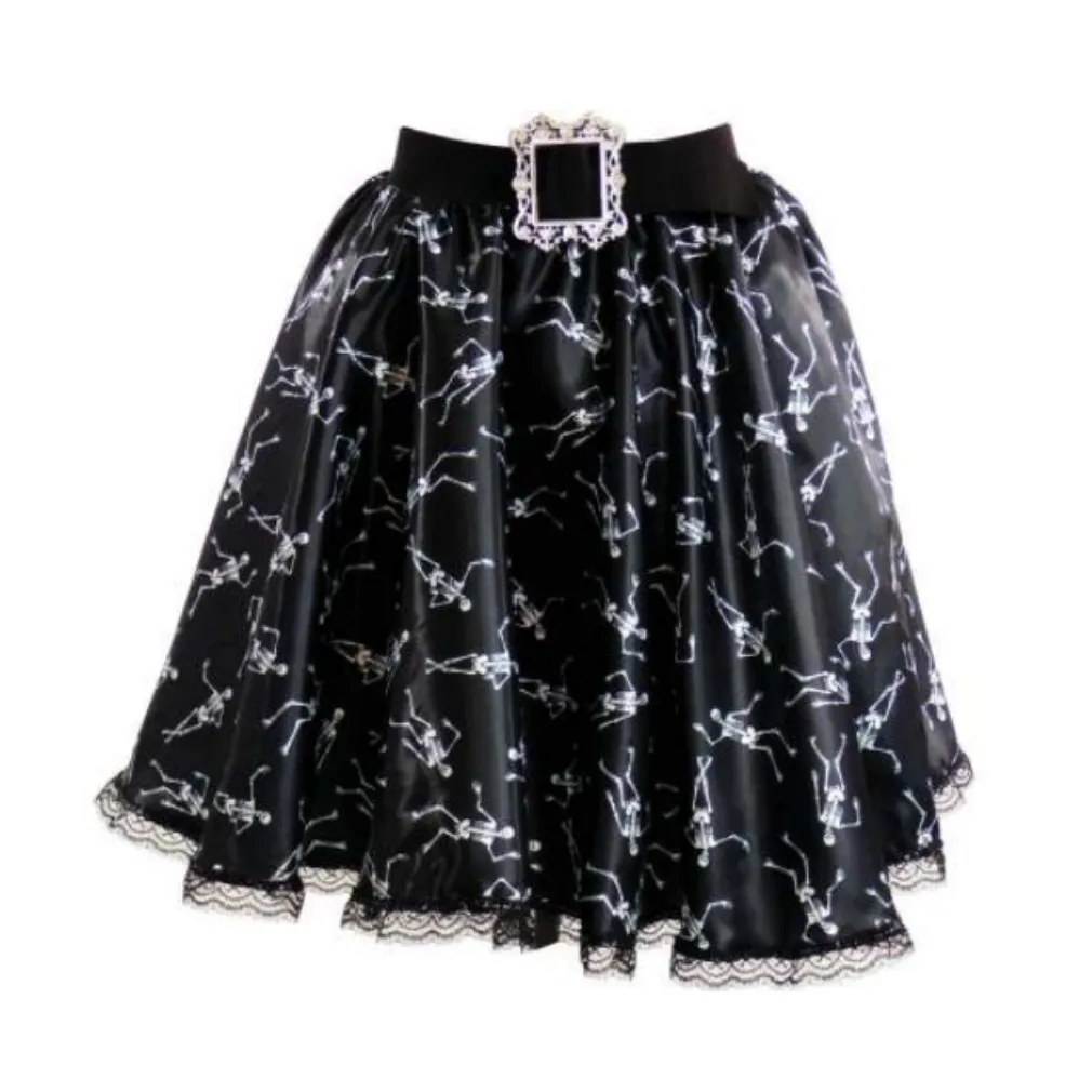 Saia Esqueleto Preta Longa