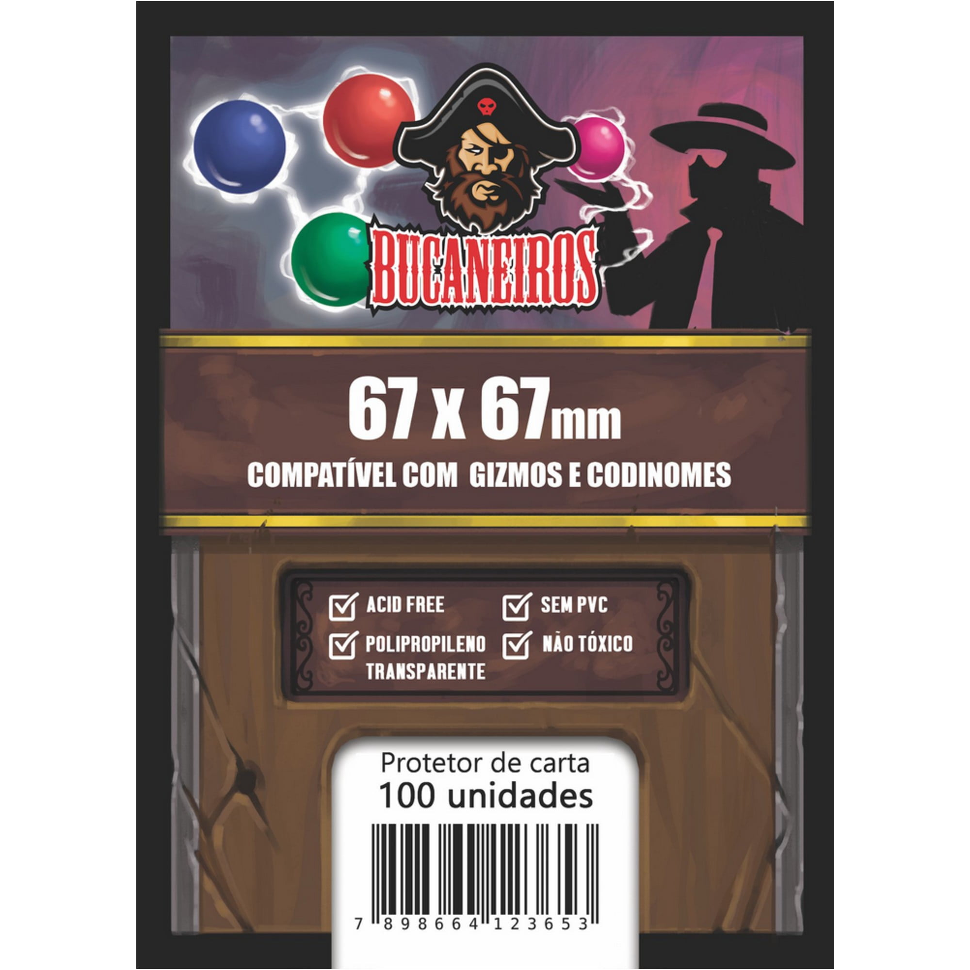 Sleeves Customizados - Gizmos/ Codinomes (67 x 67mm) Bucaneiros