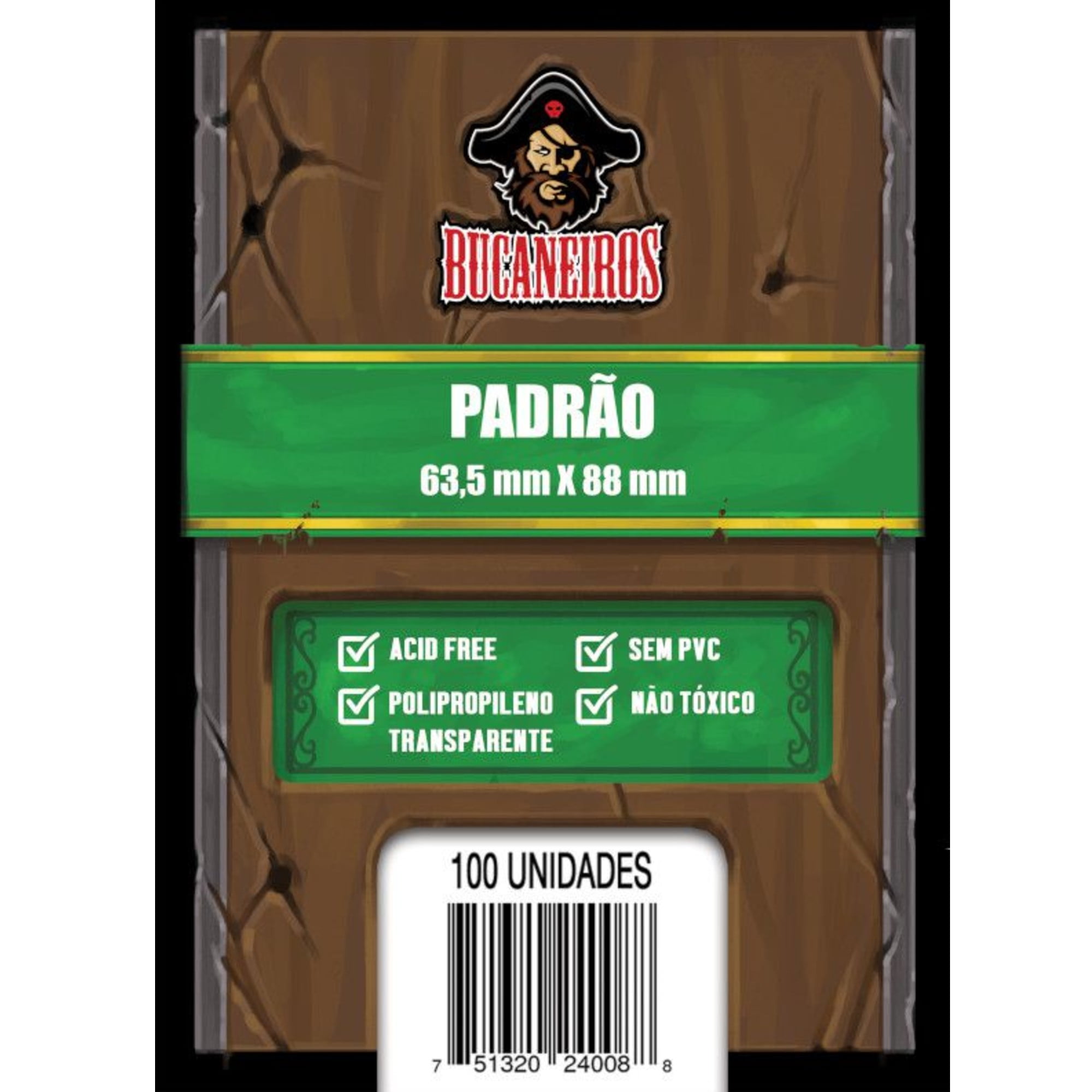 Sleeves Padrao (63,5 x 88mm) Bucaneiros