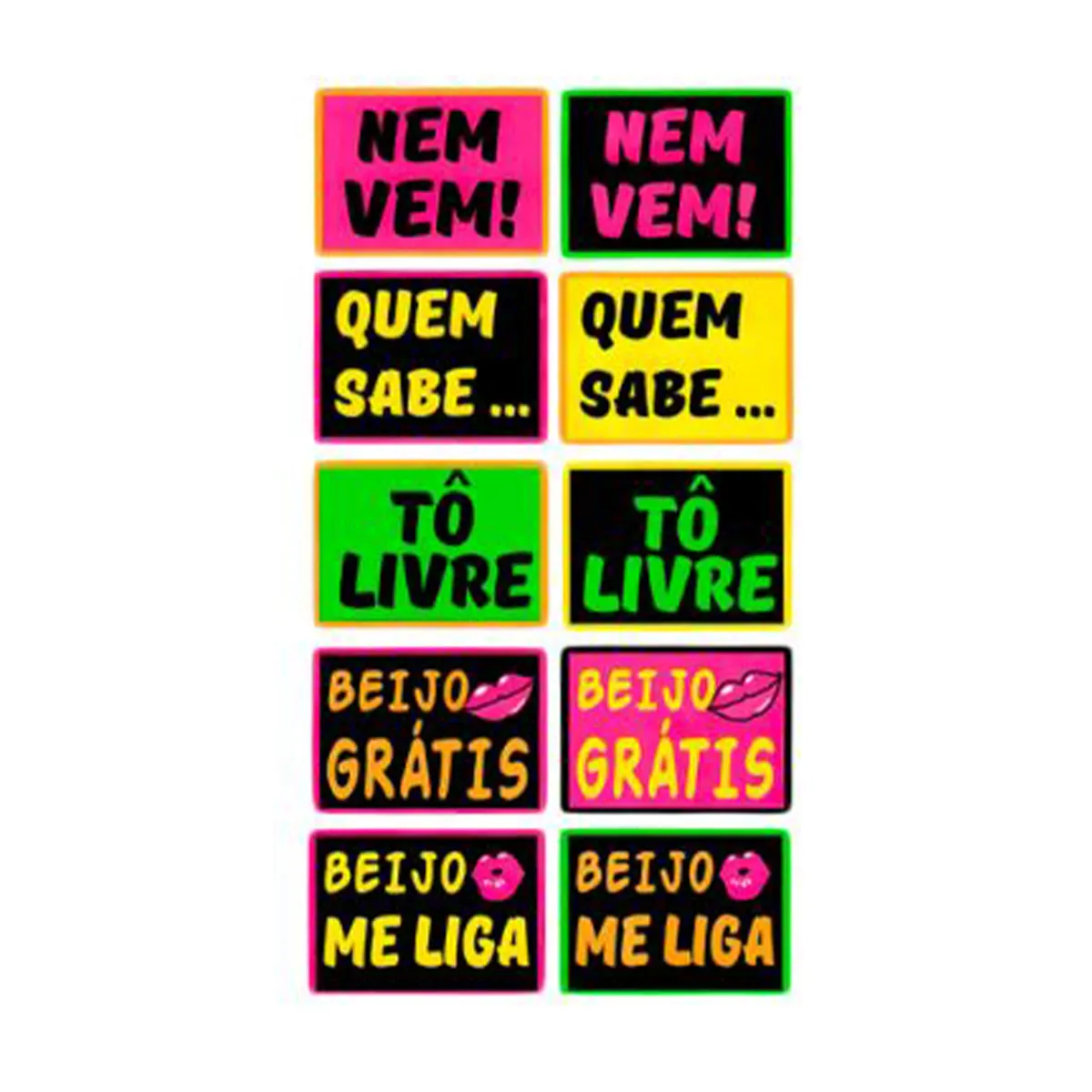 Tiarinhas Neon com Placas - 10 unidades