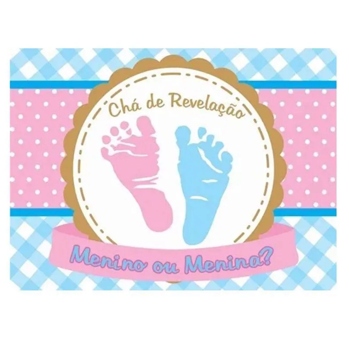 Tnt Estampado Chá Revelação - Painel