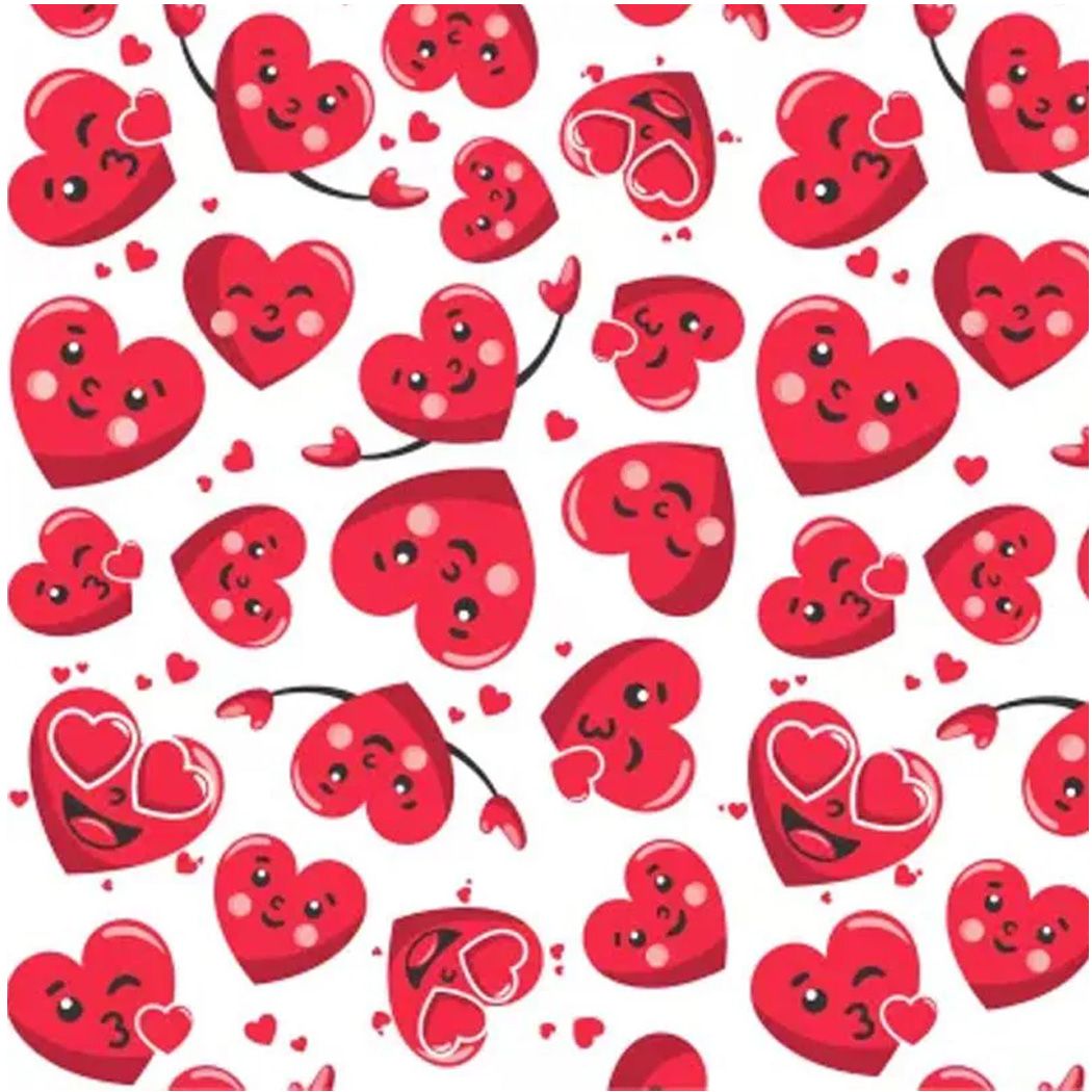 Tnt Estampado Coraçãozinho - 5 Metros