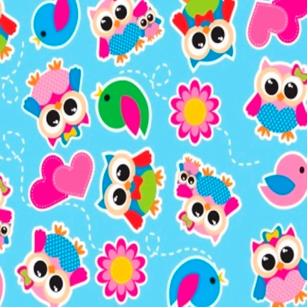 Tnt Estampado Corujas Azul - 5 Metros