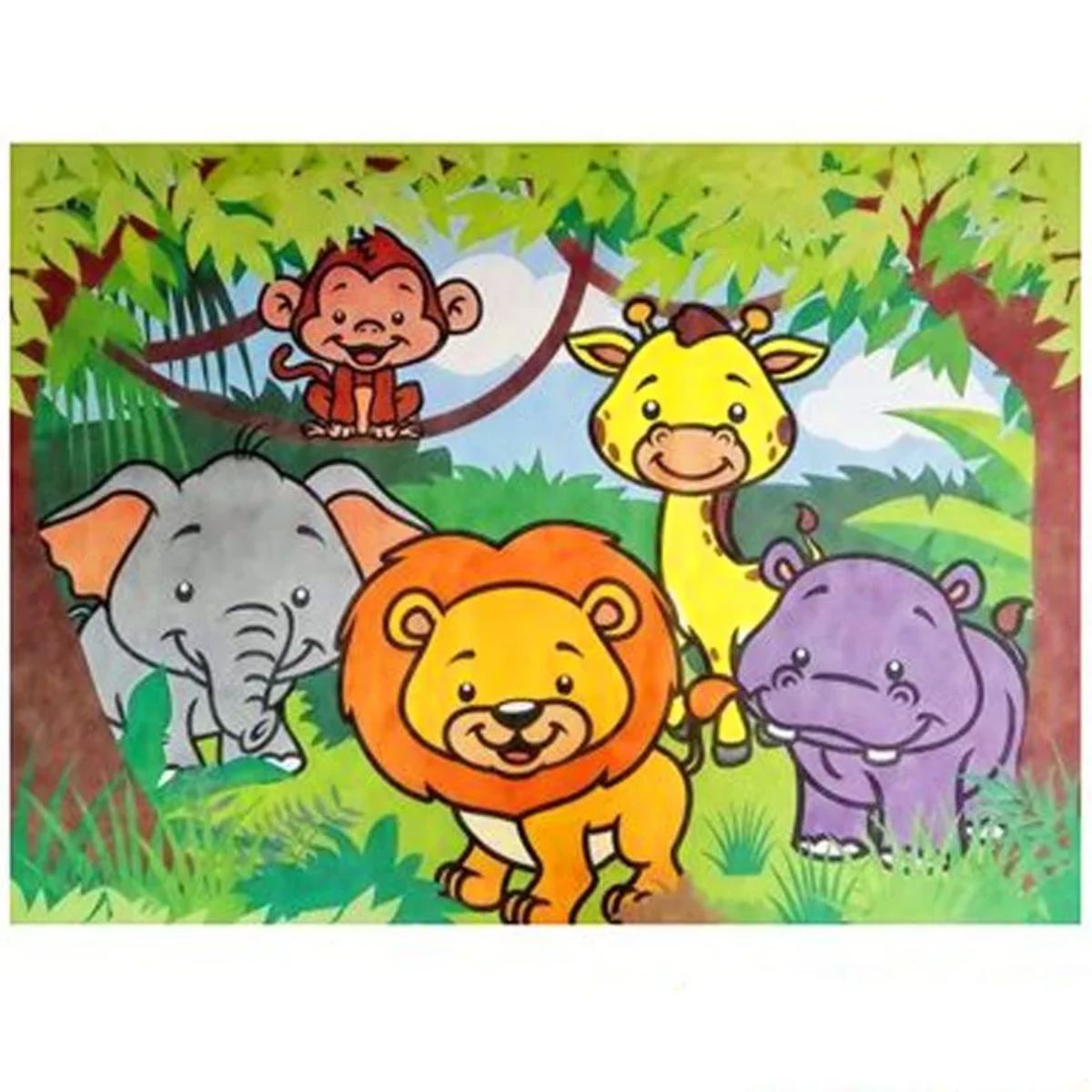 Tnt Estampado Safari Floresta - Painel