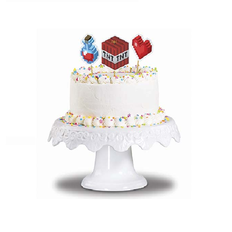 Topo de Bolo Mini Pixels - 5 Itens