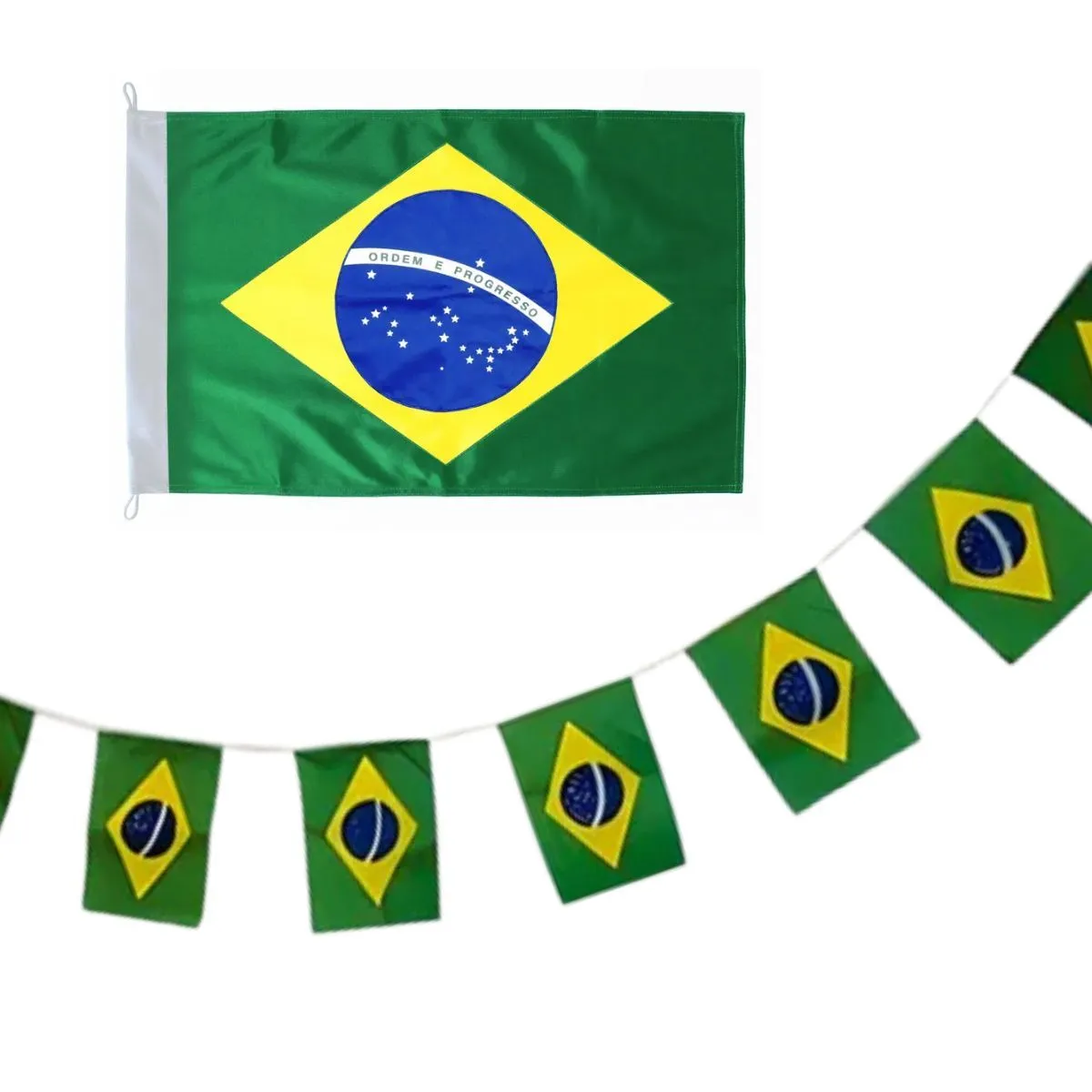 Varal de Bandeiras do Brasil - 10 metros