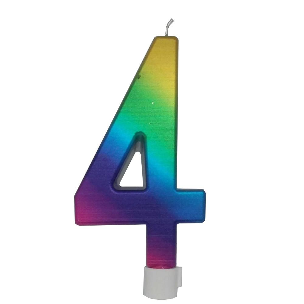Vela de Aniversário Degradê - Número 4