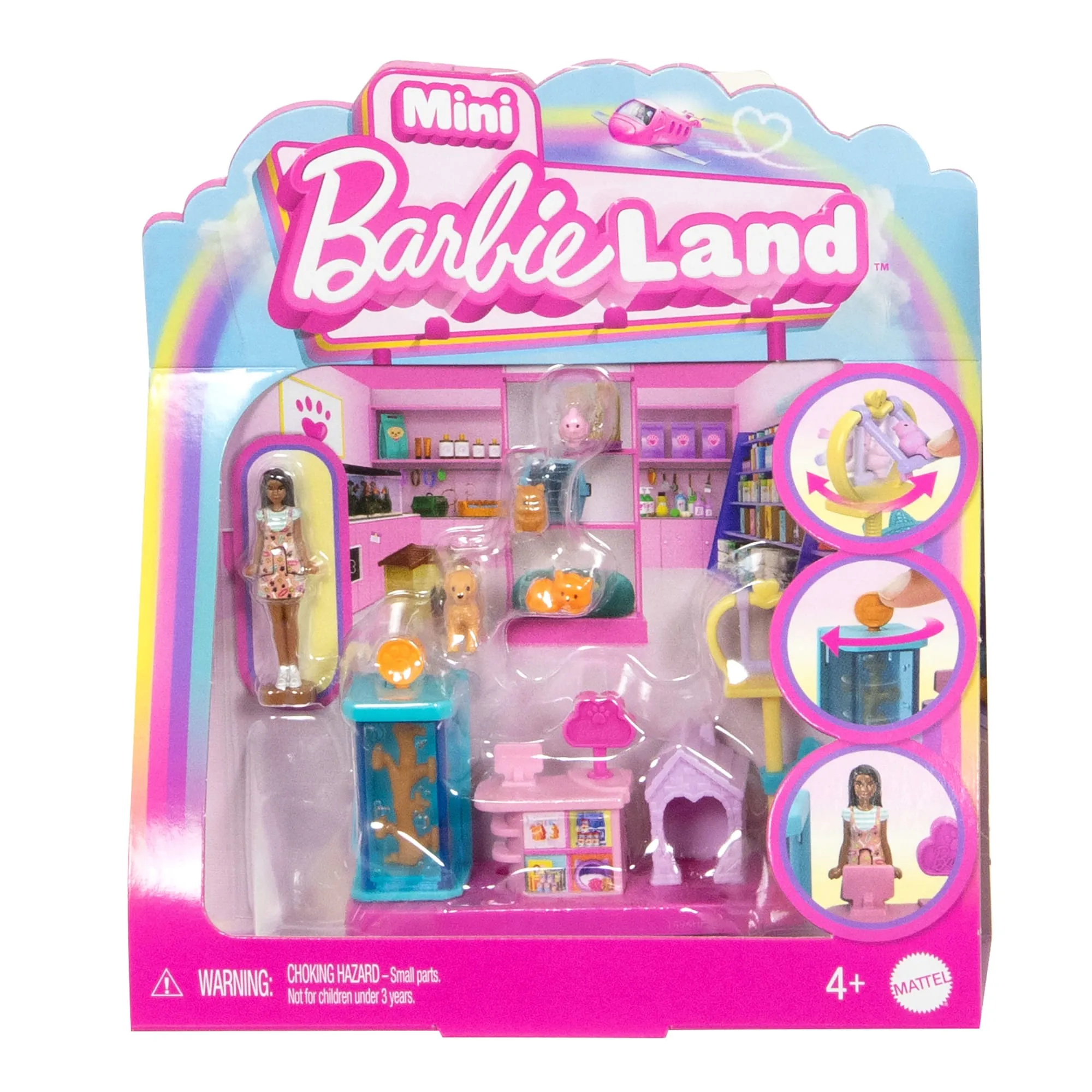 Barbie  Mini Barbieland  Poupée et Coffret de Jeu  Animalerie
