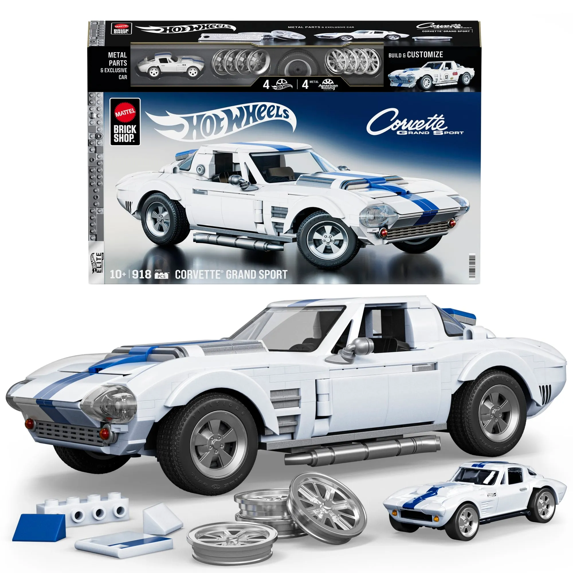 Mattel Brick Shop Hot Wheels Corvette Grand Sport