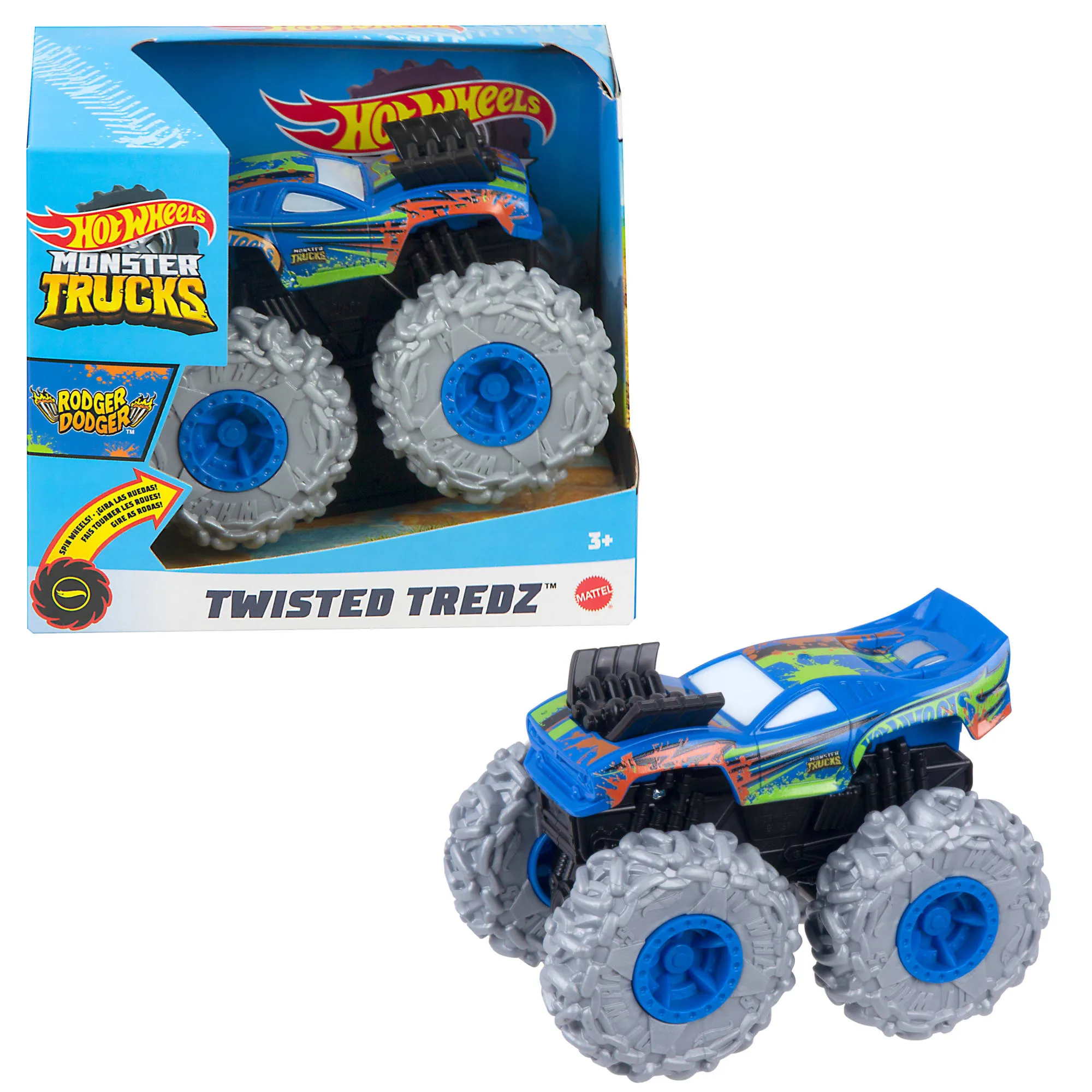 Hot Wheels  Monster Trucks  Twisted Tredz  Véhicule, Échelle1:43